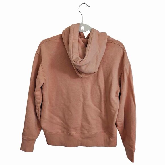 Acne Studios Sweater Womens XS Peach Ferris Face Hoodie Oversized Pullover - Picture 7 of 11